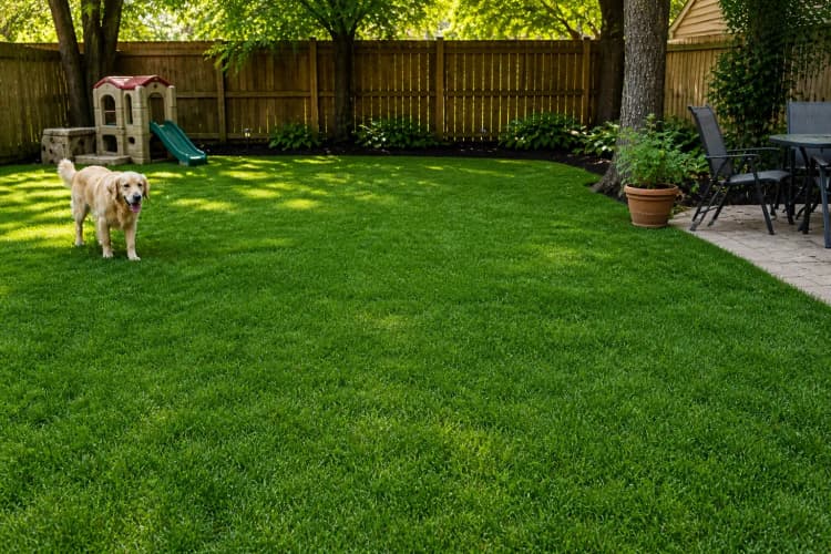Clean yard after service